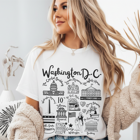 Washington D.C Landmarks t-shirt Comfort Colors®