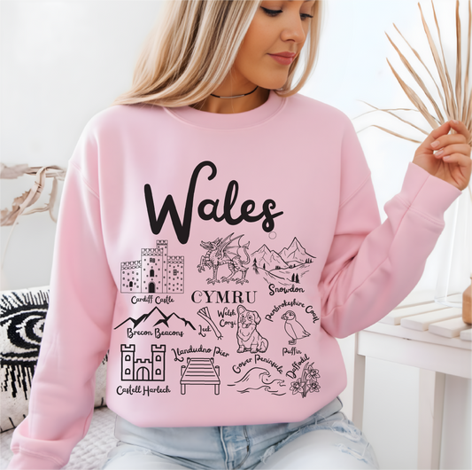 Wales Landmarks Sweatshirt