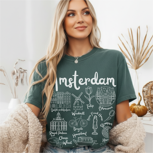 Amsterdam Landmarks t-shirt Comfort Colors®
