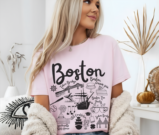 Boston Landmarks t-shirt Comfort Colors®