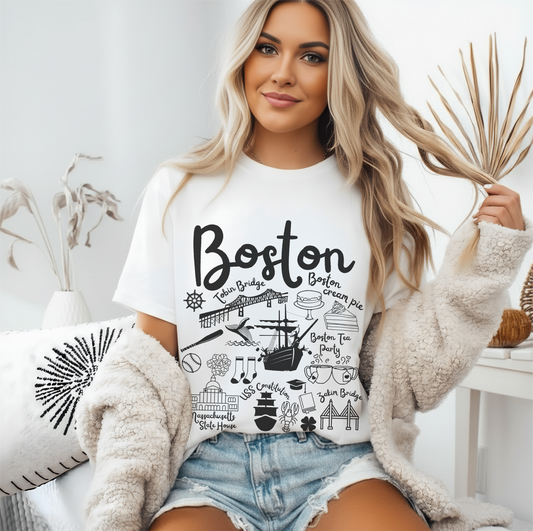 Boston Landmarks t-shirt Comfort Colors®