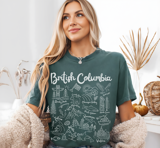 British Columbia Landmarks t-shirt Comfort Colors®