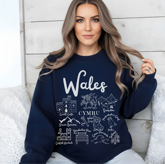 Wales Landmarks Sweatshirt