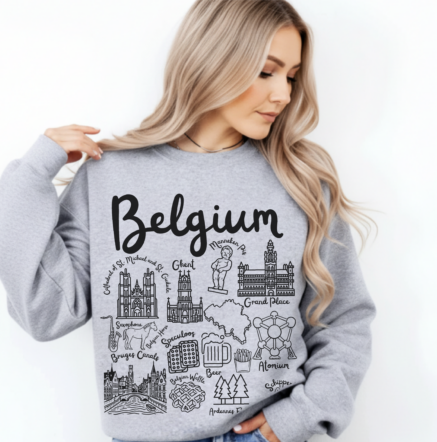 Belgium Landmarks Sweatshirt
