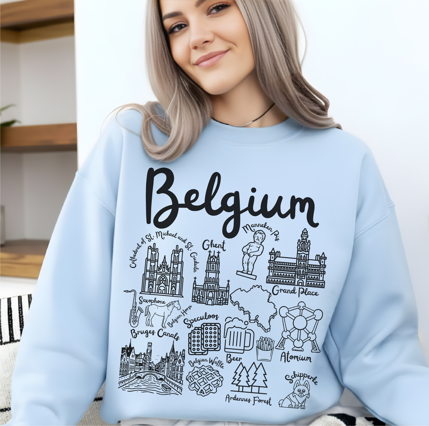 Belgium Landmarks Sweatshirt