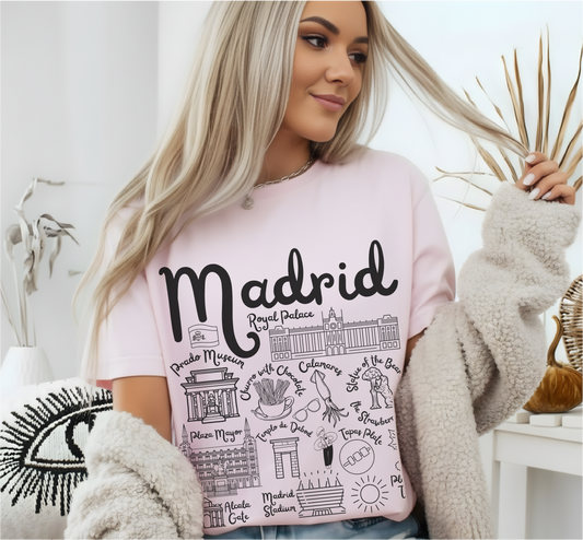 Madrid Spain Landmarks t-shirt Comfort Colors®