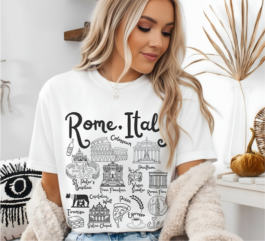 Rome Italy Landmarks t-shirt Comfort Colors®