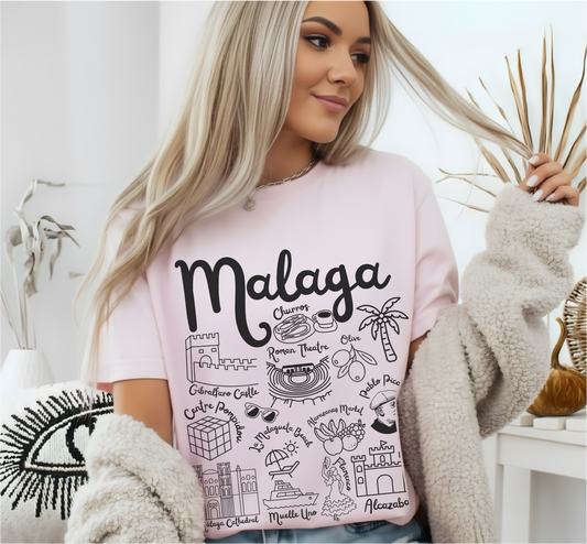 Malaga Landmarks t-shirt Comfort Colors