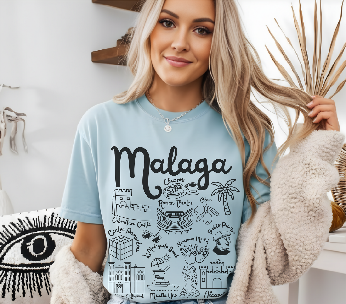 Malaga Landmarks t-shirt Comfort Colors