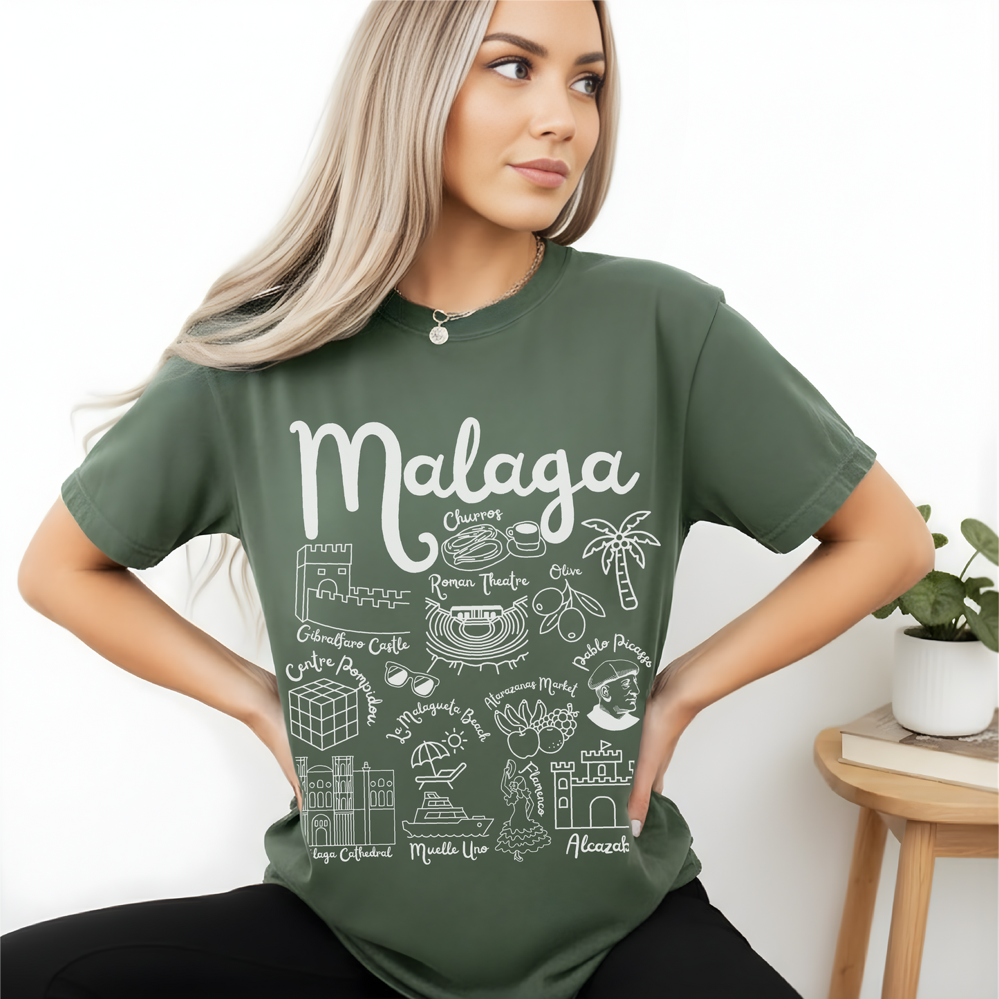 Malaga Landmarks t-shirt Comfort Colors