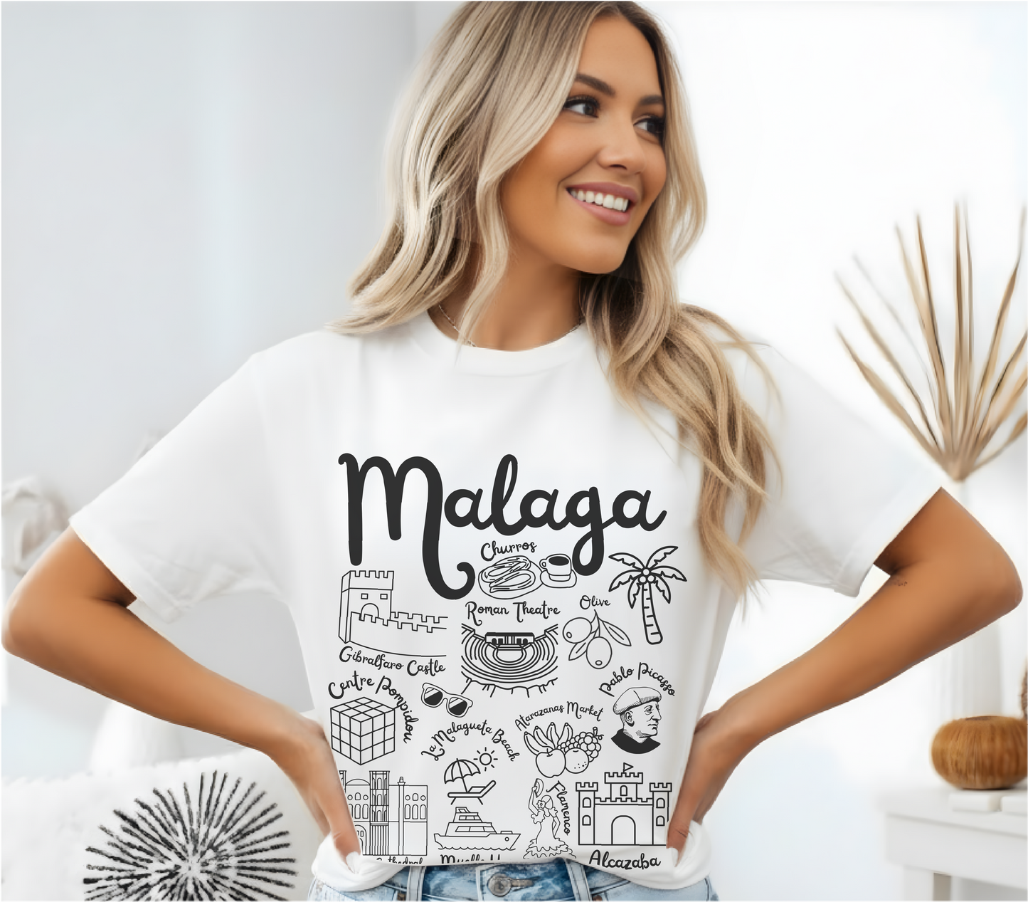 Malaga Landmarks t-shirt Comfort Colors