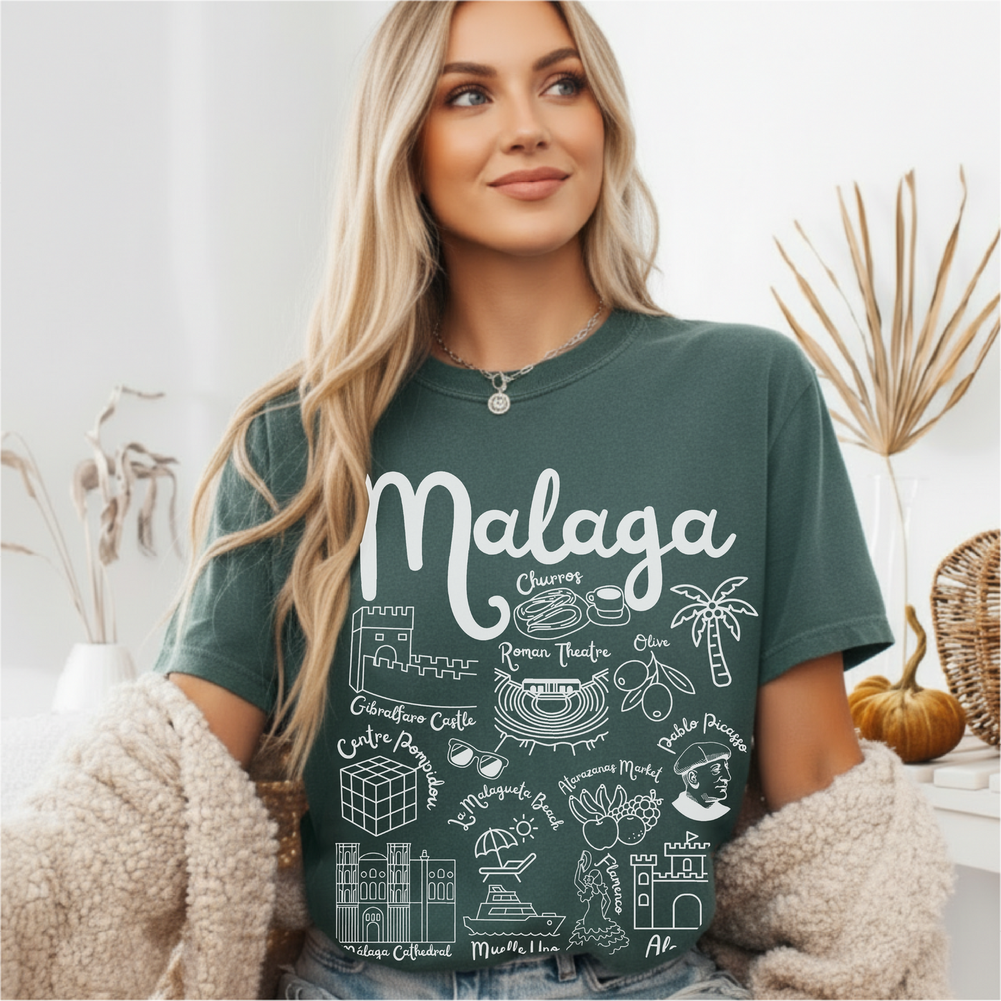 Malaga Landmarks t-shirt Comfort Colors