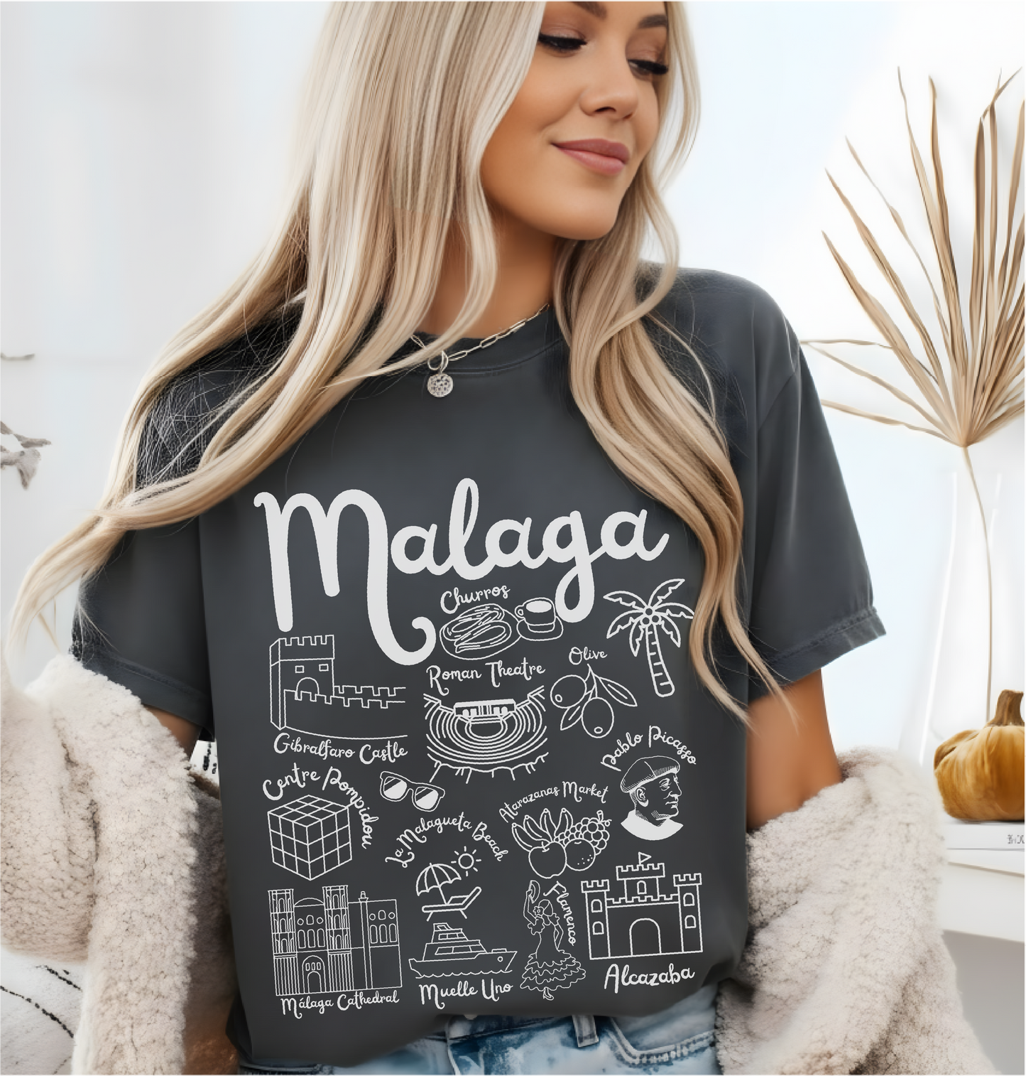 Malaga Landmarks t-shirt Comfort Colors